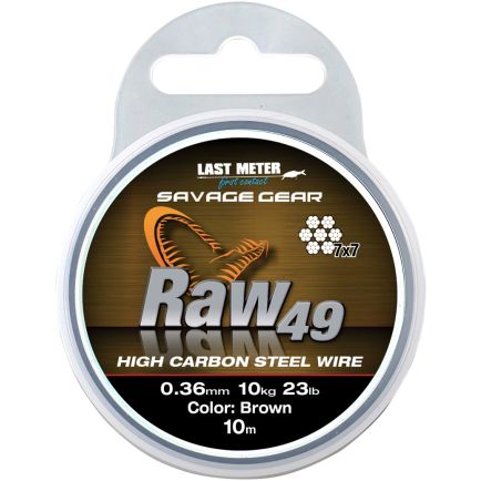 Savage Gear Raw 49 stainless steel wire 0.54mm/23kg/10m