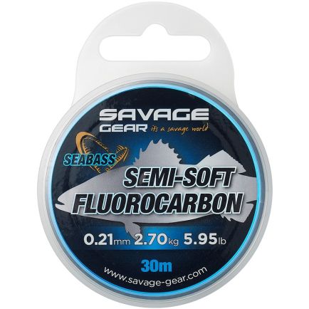 Savage Gear Semi-Soft Fluorocarbon Seabass 0,21mm/2,70kg/30m/clear