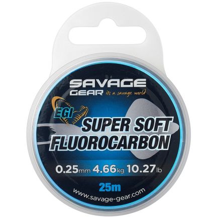 Savage Gear Super Soft Fluorocarbon Egi 0,25mm/4,66kg/25m/pink