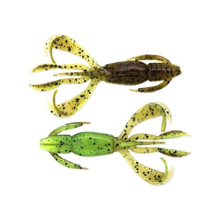 Keitech 4.4" Crazy Flapper Green Pumpkin / Chartreuse 11cm/13g/6pcs
