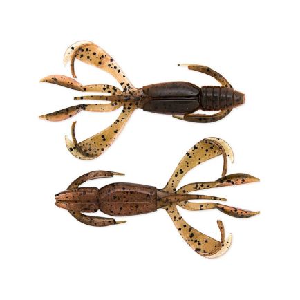 Keitech 4.4" Crazy Flapper Green Pumpkin Fire 11cm/13g/6pcs