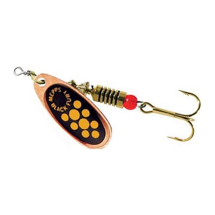 Mepps Black Fury Yellow Dot / Copper Nr 4 / 8g