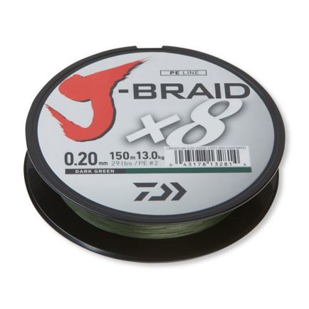 DAIWA J-Braid X8 Dark Green 0.18mm/12kg/150m