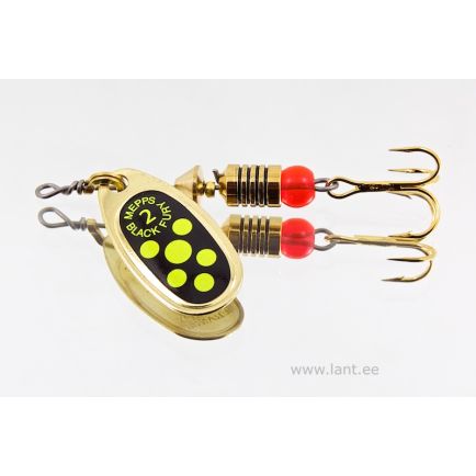Mepps Black Fury Chartreuse Dot / Gold Nr 2 / 4,5g