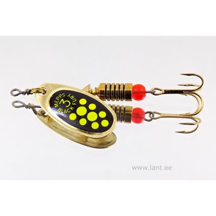 Mepps Black Fury Chartreuse Dot / Gold Nr 3 / 6,5g