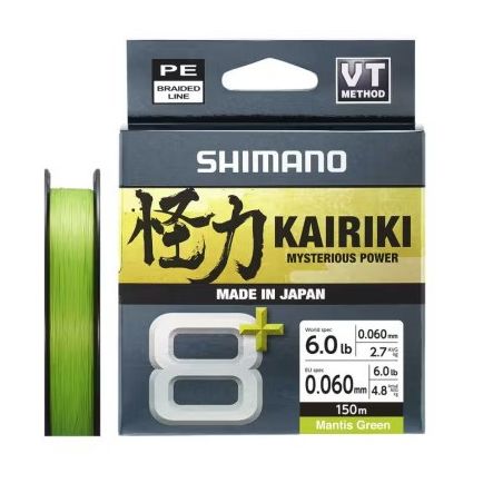Shimano Kairiki 8+ Mantis Green 0.06mm/4.8kg/150m