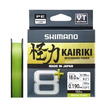 Shimano Kairiki 8+ Mantis Green 0.19mm/12.8kg/150m