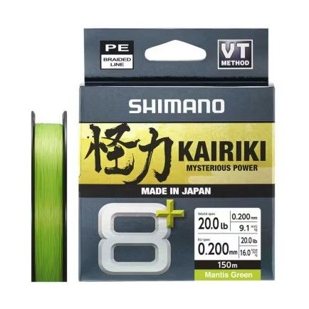 Shimano Kairiki 8+ Mantis Green 0.20mm/16.0kg/150m