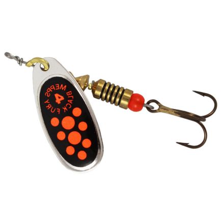 Mepps Black Fury Orange Dot / Silver #4 / 8g