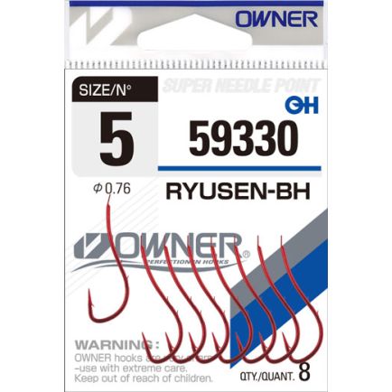 Owner single hooks 59330 red #5/8pc