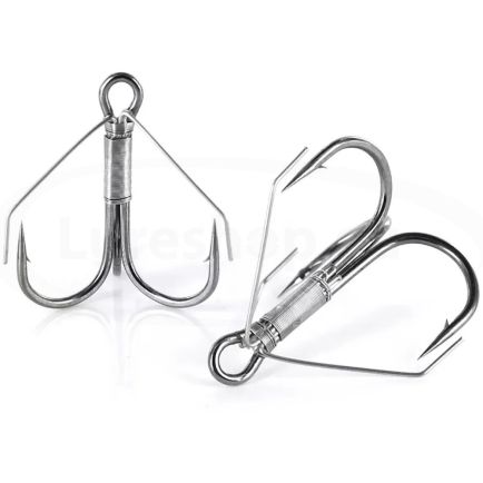 Siweida W3551 weedless treble hooks #2/5pcs