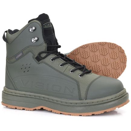Vision KOSKI Green Wading Boots Gummi sole #9/42