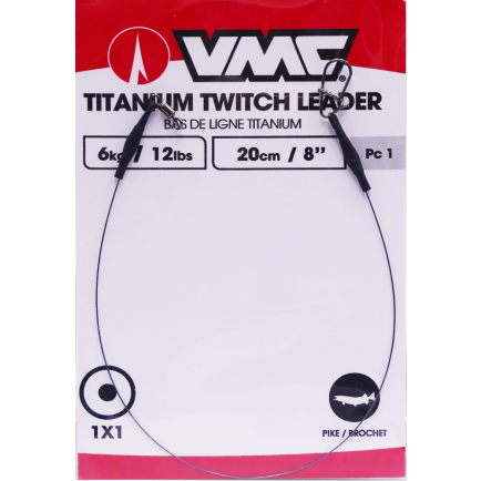VMC Titanium Twitch Leader 6kg/20cm