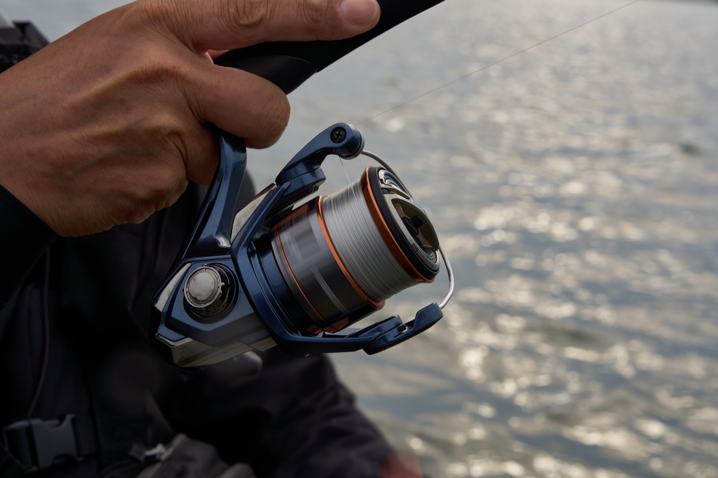 Shimano Nasci reel over water