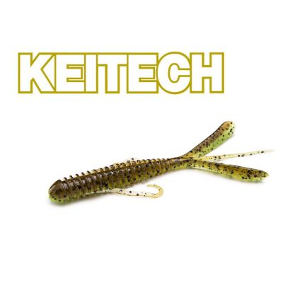 Keitech 3" Hog Impact Green Pumpkin Chartreuse  7cm/1g/12pcs