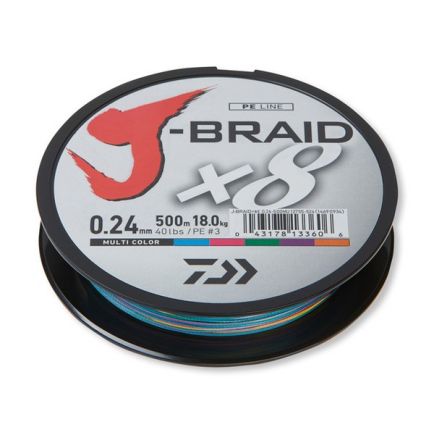 DAIWA J-Braid X8 Multi Color 0.16mm/9kg/150m